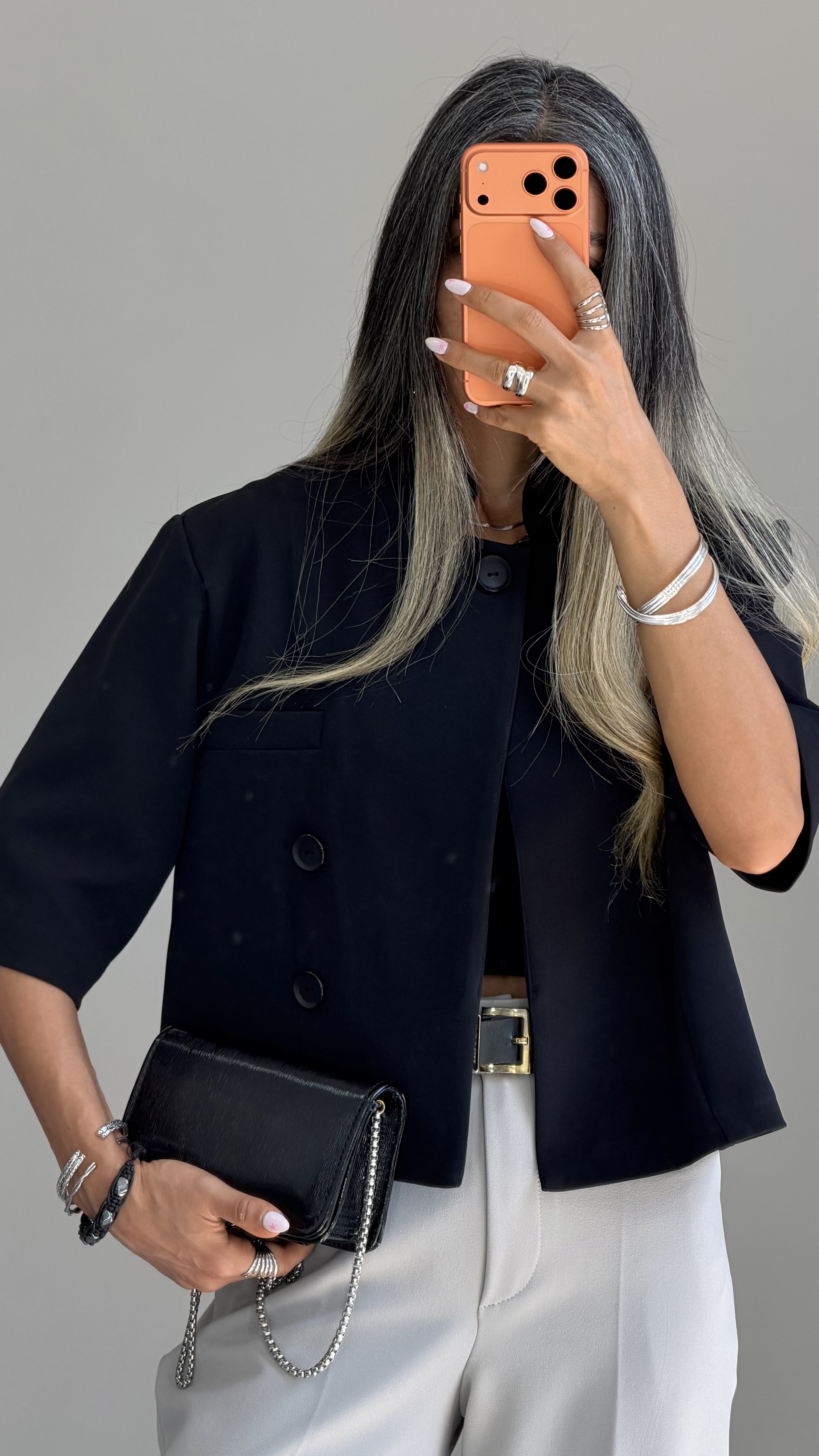 کراپ کت زارمی مشکی
