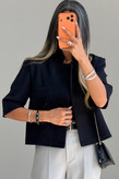 کراپ کت زارمی مشکی(فوری)